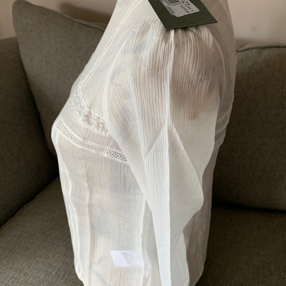 NWT AllSaints Gorgeous White Blouse 2 - Picture 3 of 6